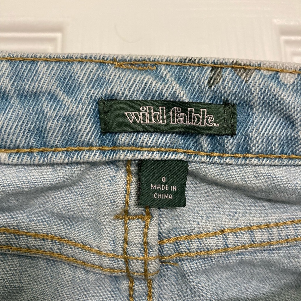 Flower Denim Skirt